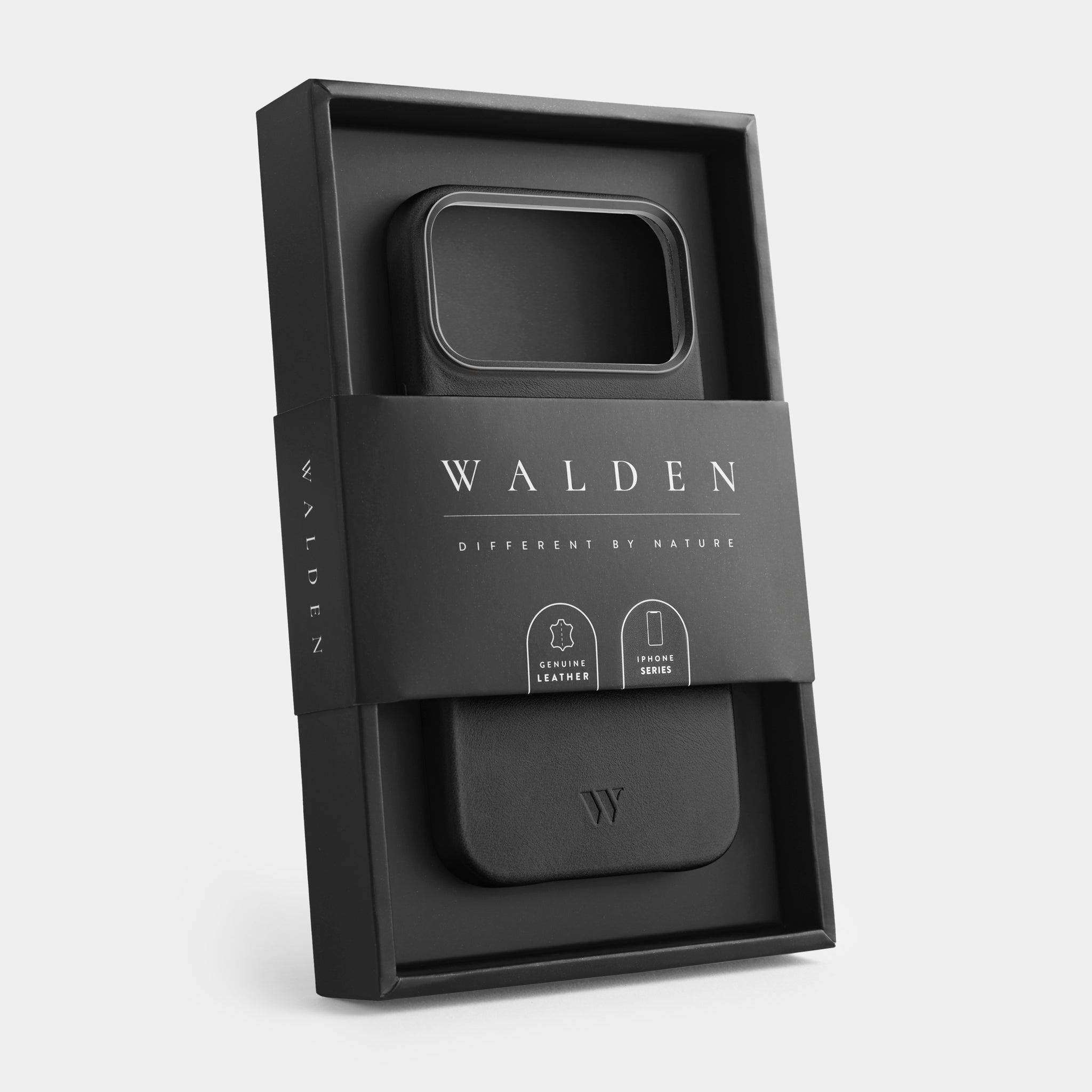 Walden® Funda de Cuero Genuino para iPhone · Bosco #color_bosco black