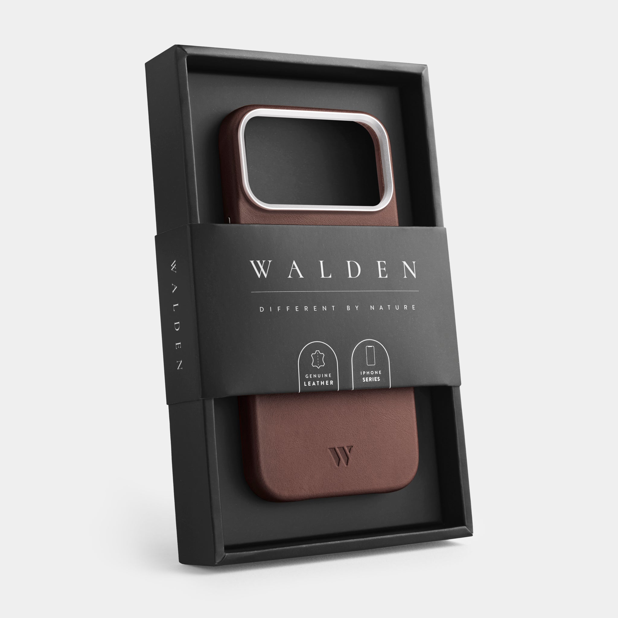 Walden® Funda de Cuero Genuino para iPhone · Terra #color_moca