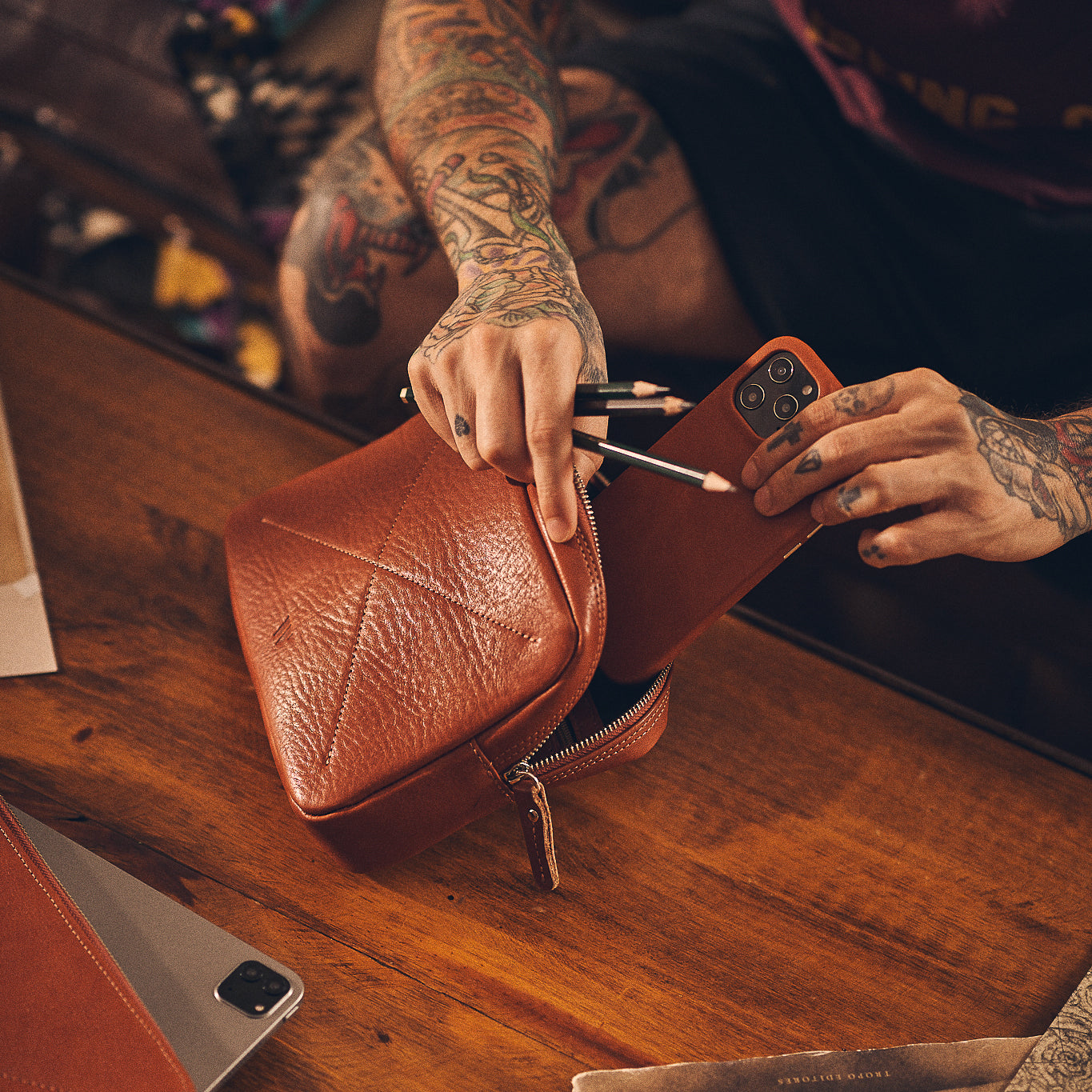 Walden® Bolso Tech de Cuero Genuino · Terra #color_terra