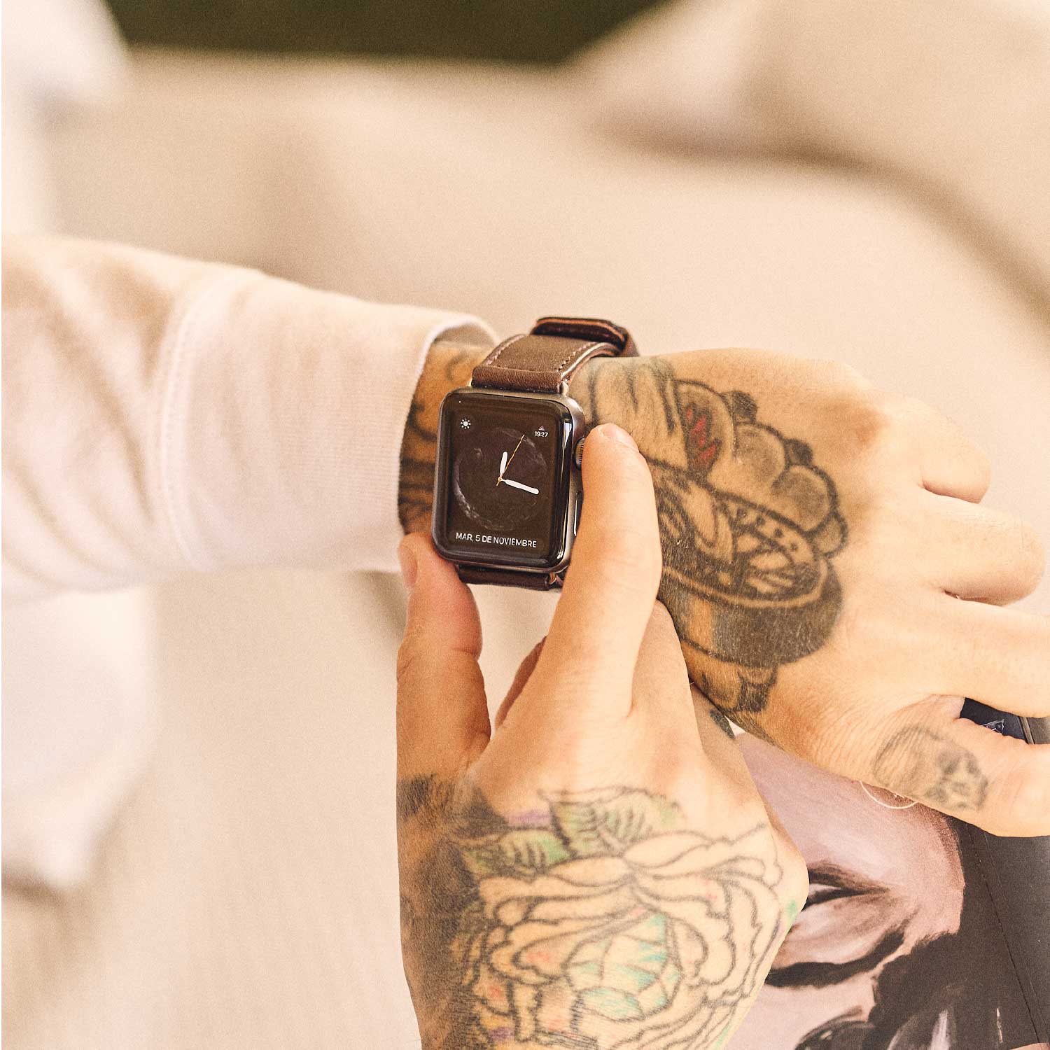 Walden® Correa Apple Watch de Cuero Genuino · Moca #color_moca