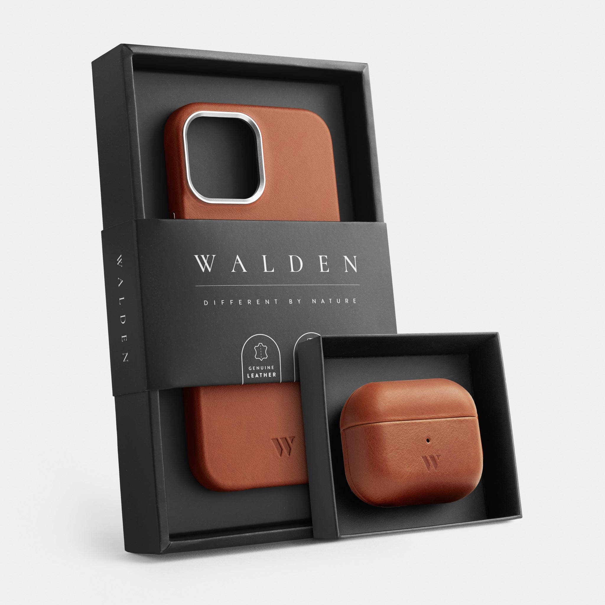Walden® Funda iPhone + Estuche Airpods de Cuero Genuino · Terra #color_terra