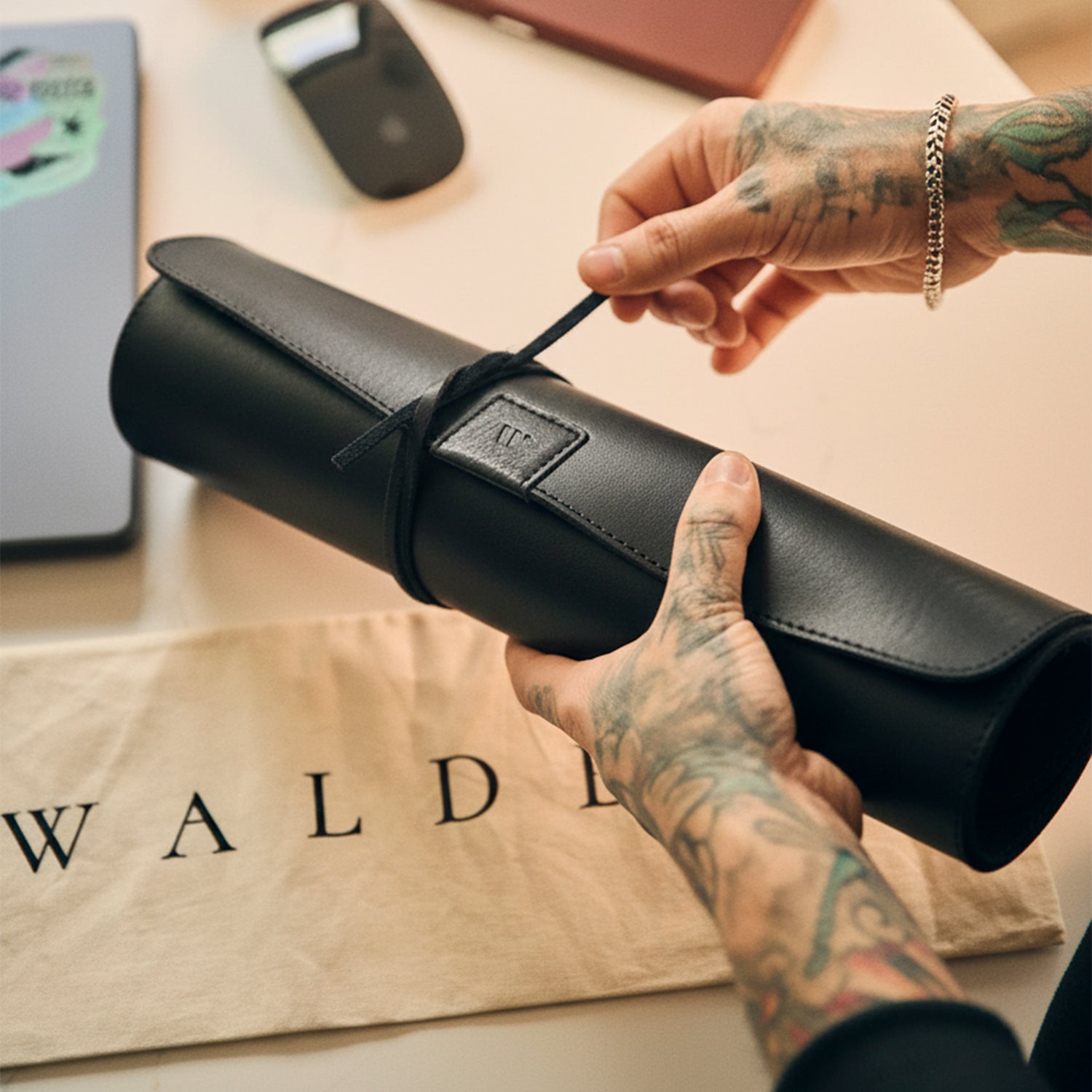 Walden® Laptop Mat de Cuero Genuino · Bosco #color_bosco