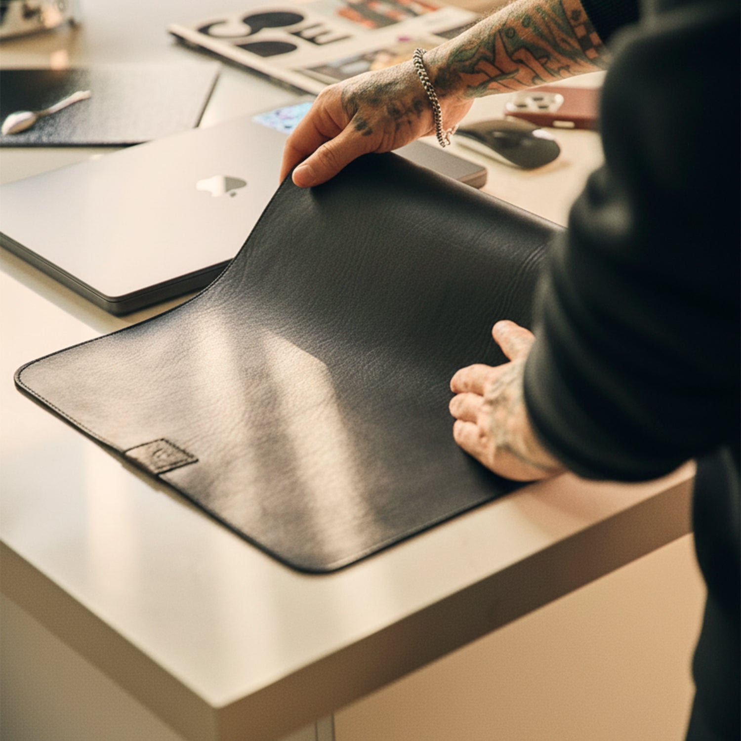 Walden® Laptop Mat de Cuero Genuino · Bosco #color_bosco