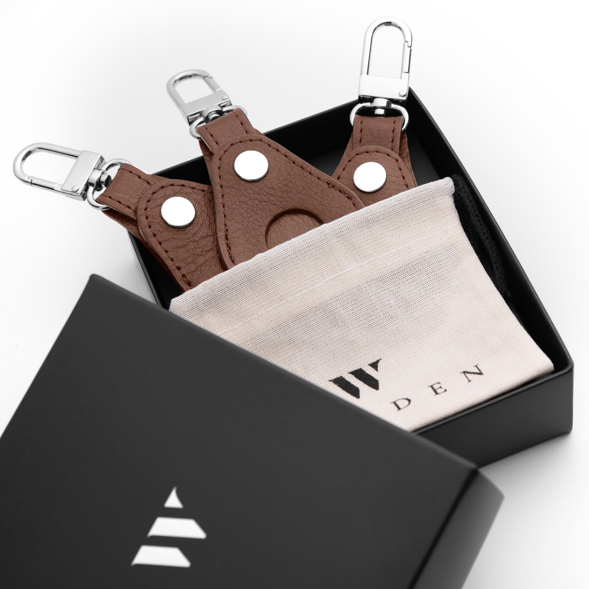 Walden® Llavero Airtag Bundle Kit x3 de Cuero Genuino · Moca #color_moca