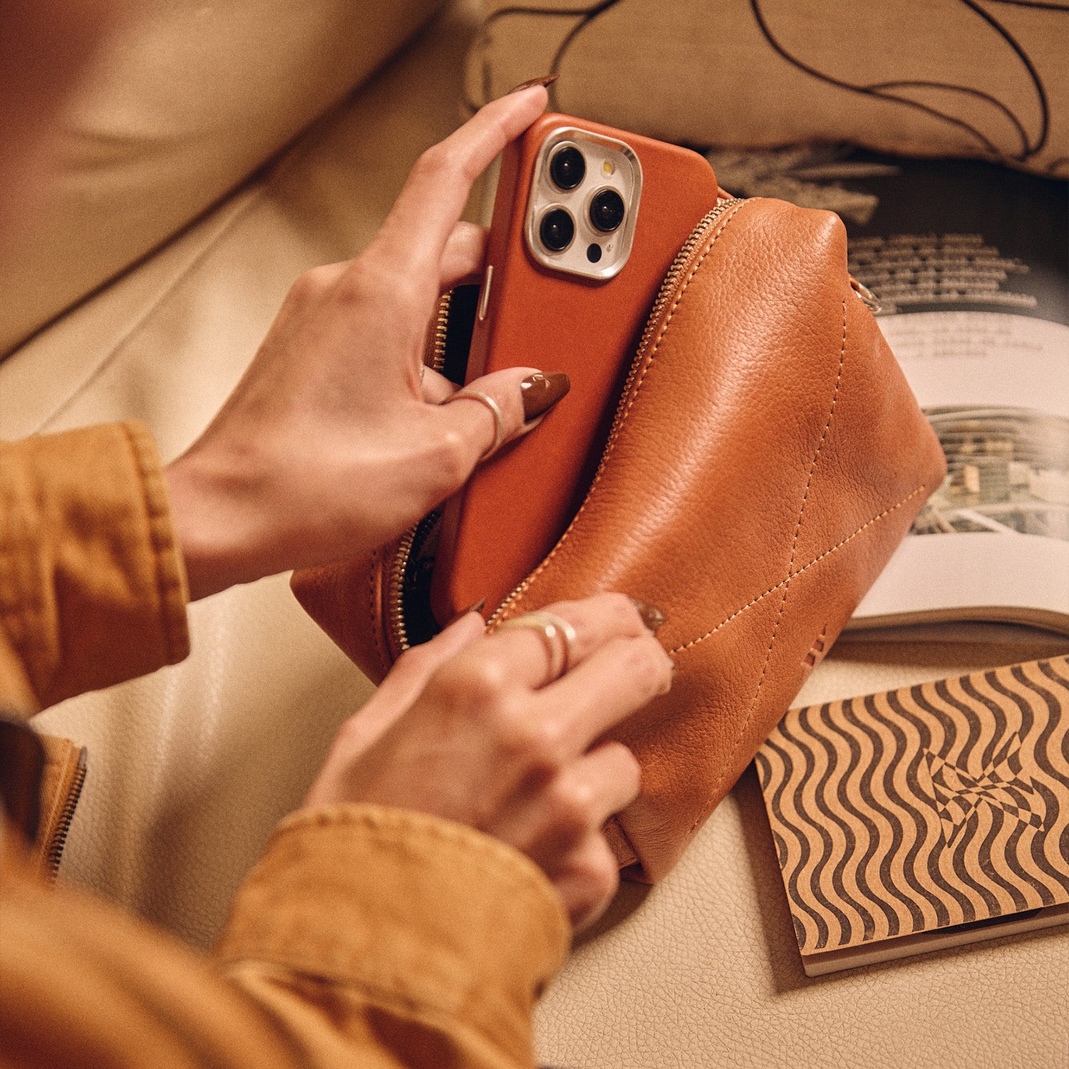 Walden® Necesser de Cuero Genuino · Terra #color_terra