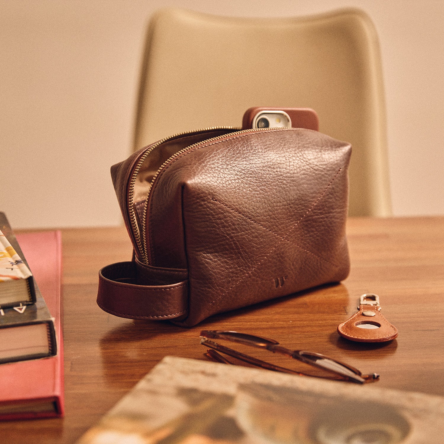 Walden® Necesser de Cuero Genuino · Moca #color_moca