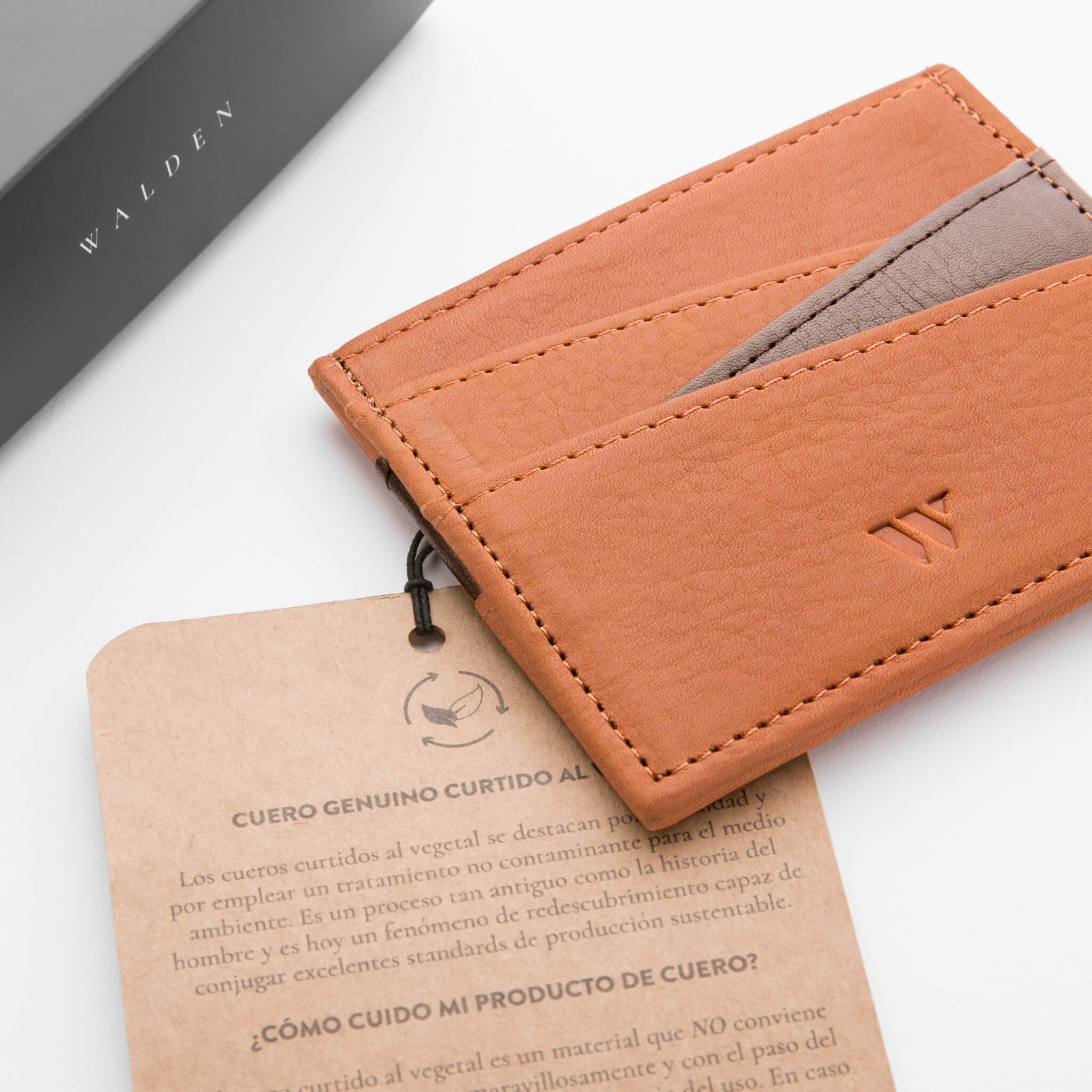 Walden® Tarjetero Slide de Cuero Genuino · Terra #color_terra