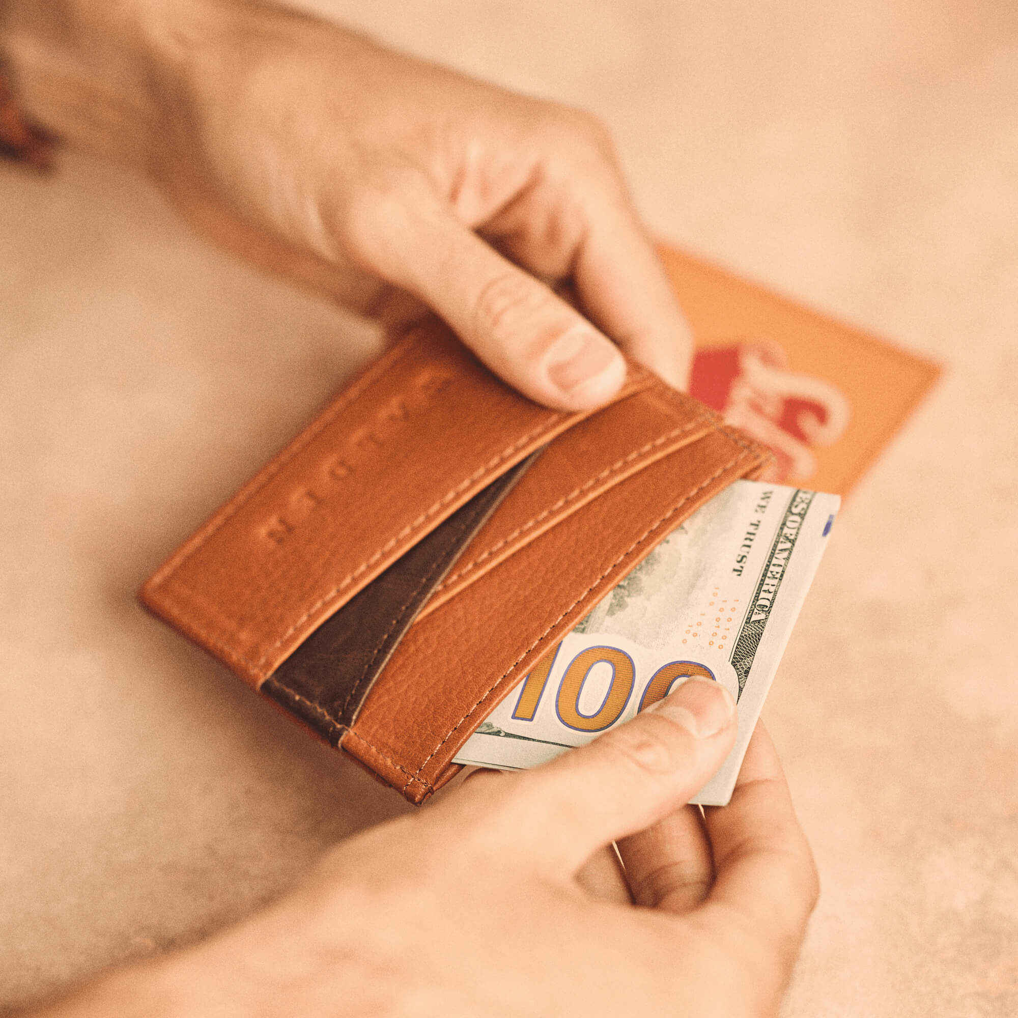 Walden® Tarjetero Slide de Cuero Genuino · Terra #color_terra