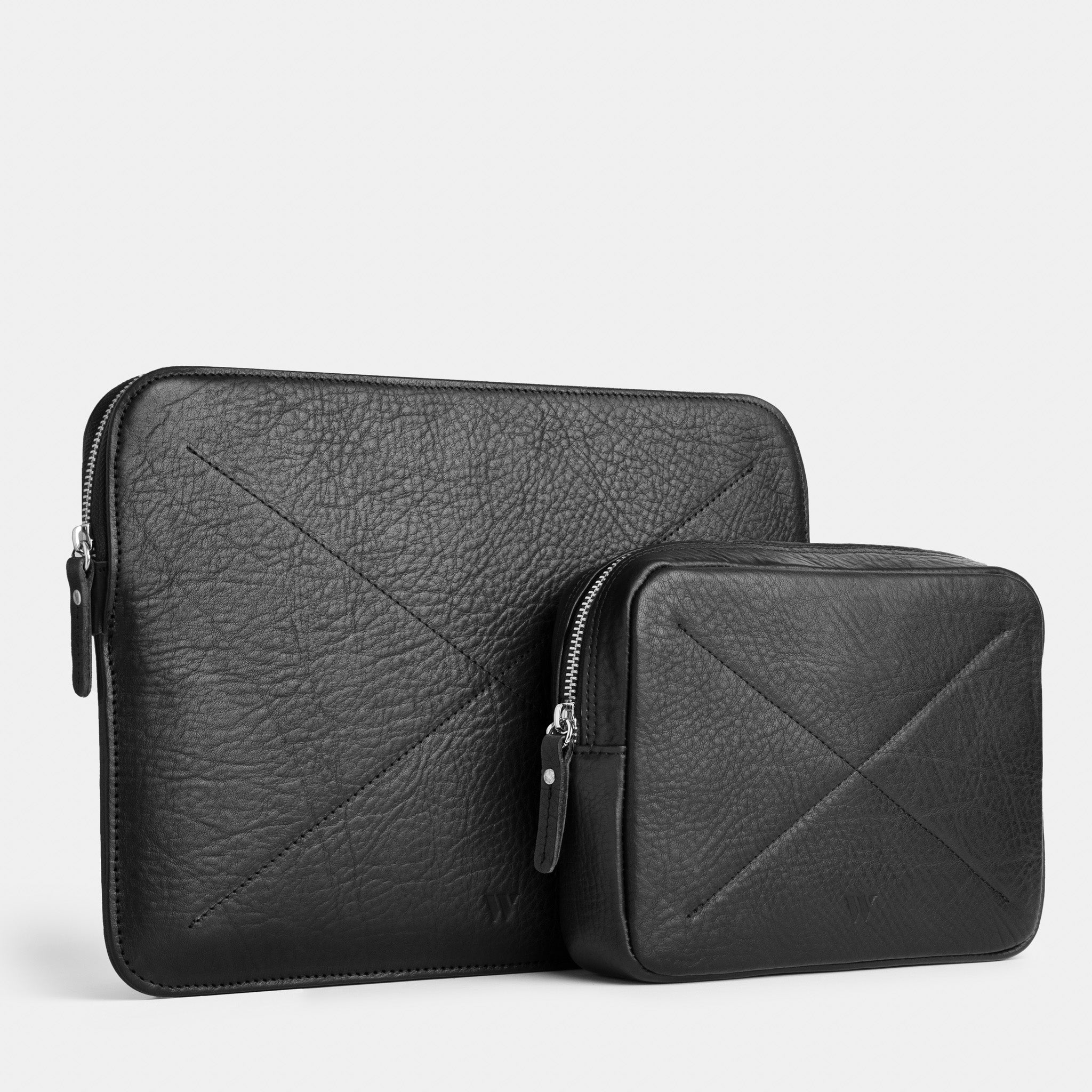 Walden® Bundle Funda Macbook / PC Laptop + Bolso Tech de Cuero Genuino · Bosco #color_bosco