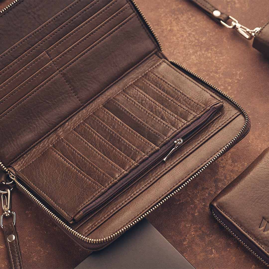 Walden® Billetera Traveller de Cuero Genuino · Moca #color_moca
