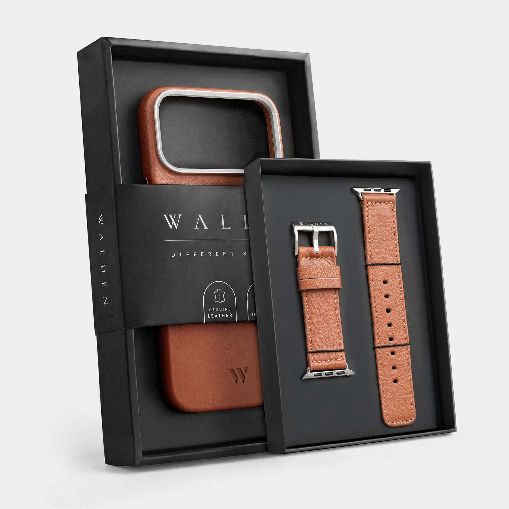 Walden® Funda iPhone + Correa Apple Watch de Cuero Genuino · Terra #color_terra