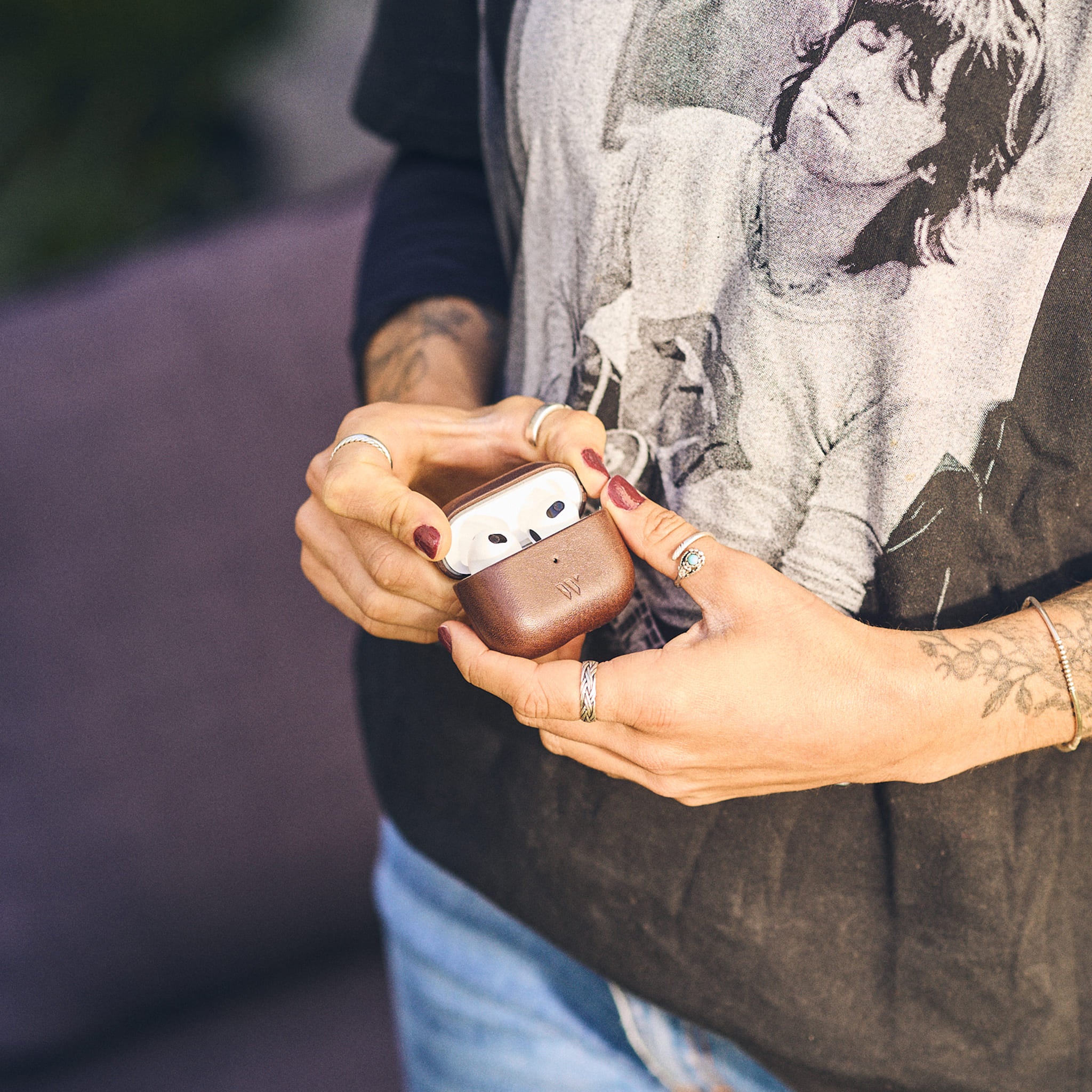 Walden® Estuche para Airpods de Cuero Genuino · Moca #color_moca