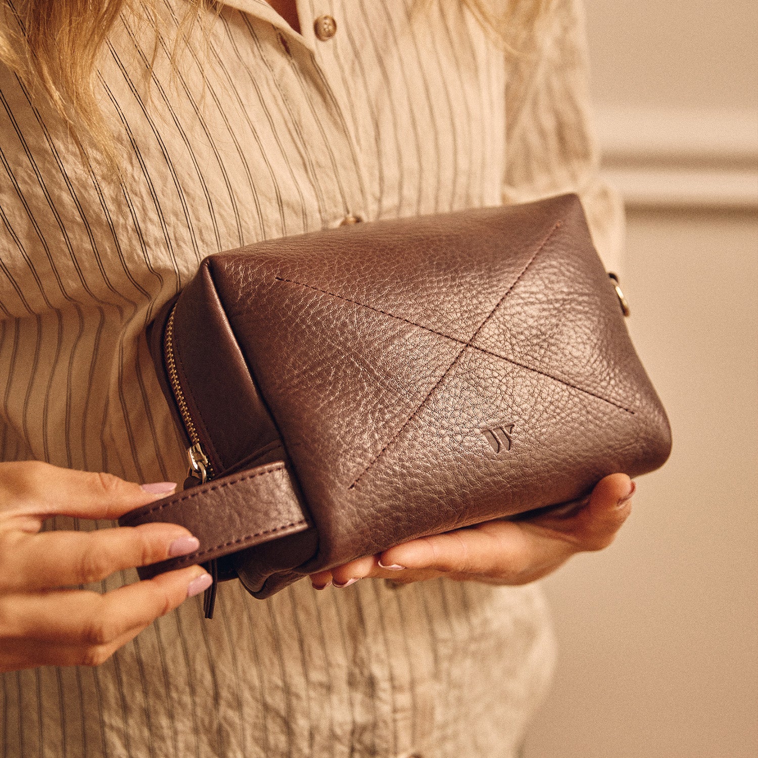 Walden® Necesser de Cuero Genuino · Moca #color_moca