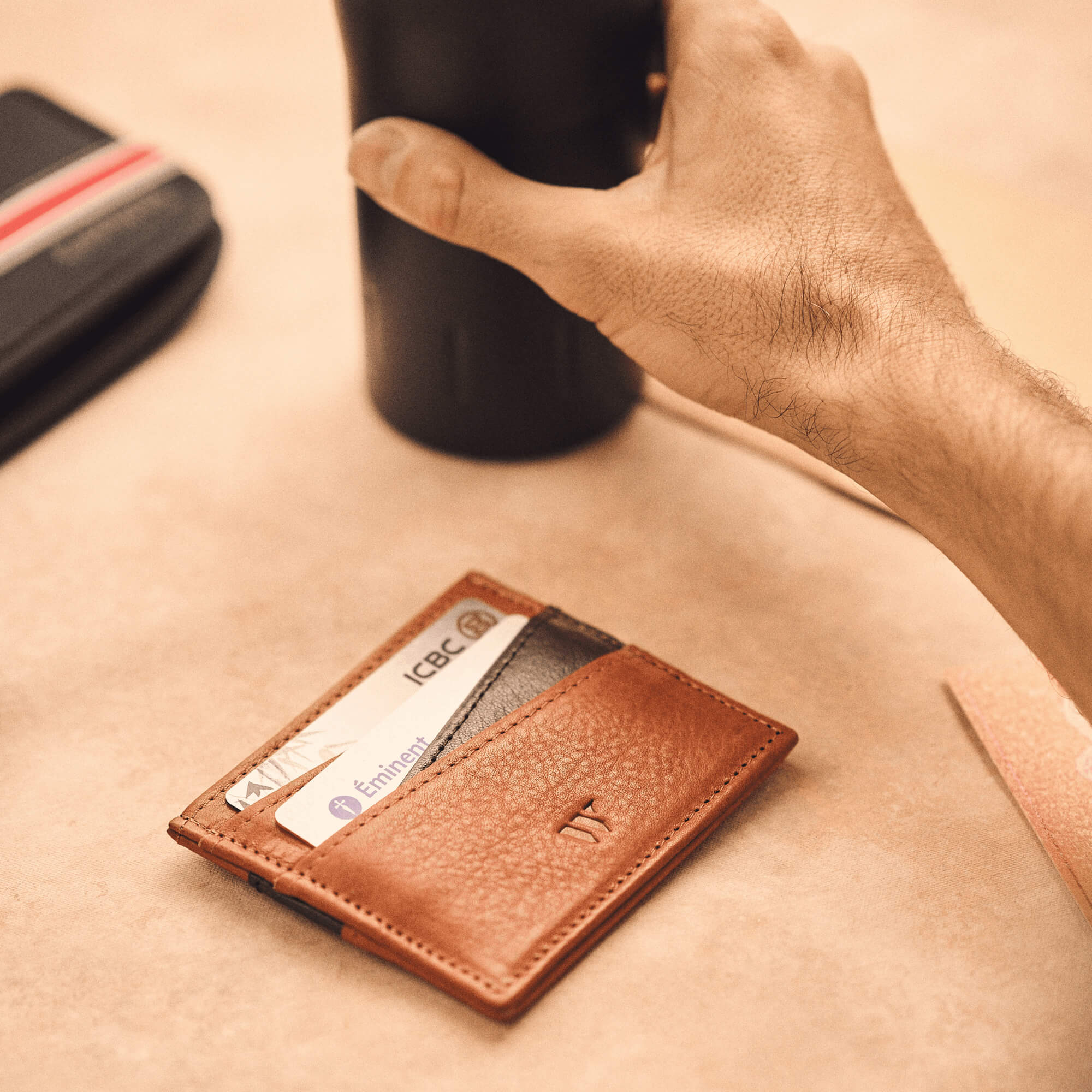 Walden® Tarjetero Slide de Cuero Genuino · Terra #color_terra