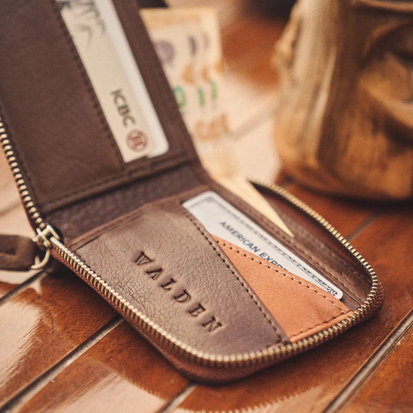 Walden® Billetera Pocket de Cuero Genuino · Moca  #color_moca