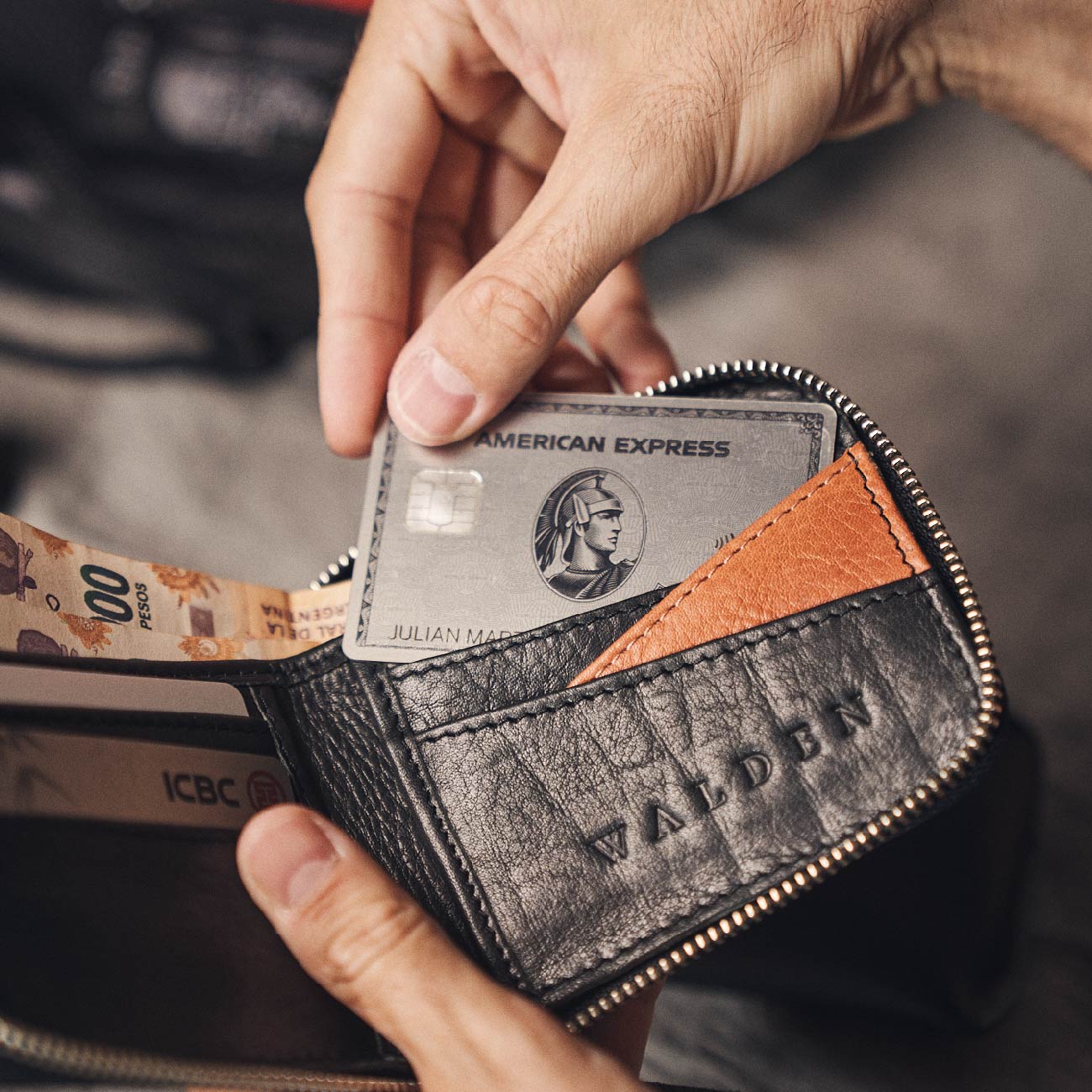 Walden® Billetera Pocket de Cuero Genuino · Bosco #color_bosco